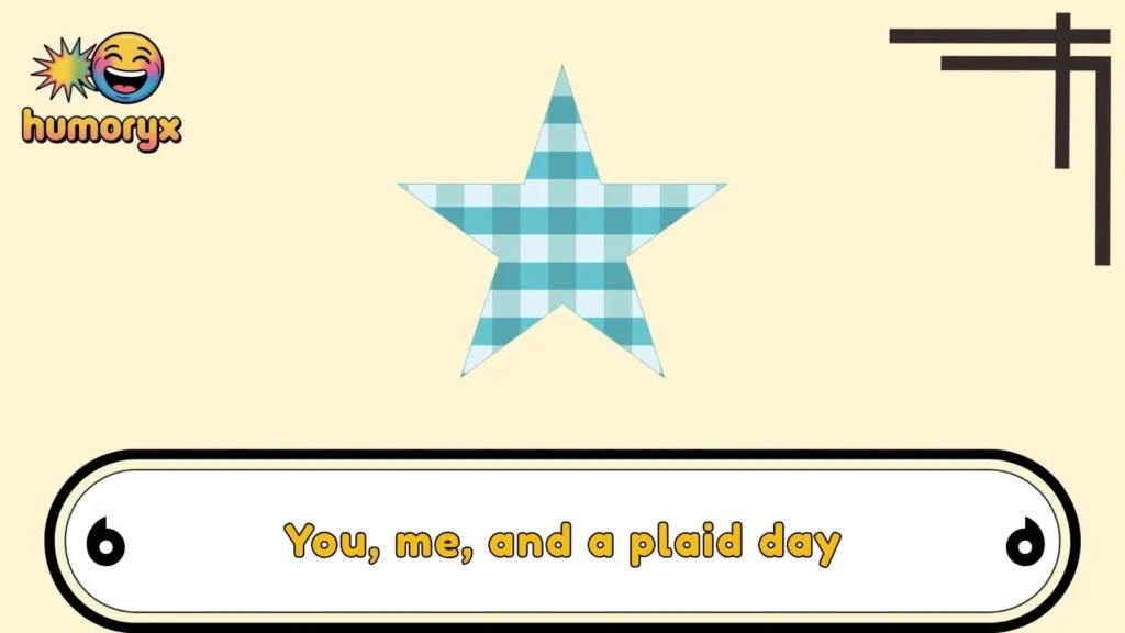 Punny Plaid Lines for Social Media Captions